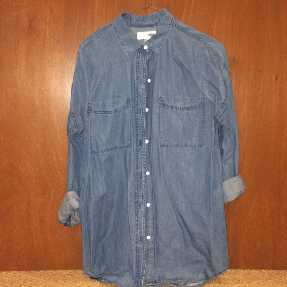 Jean Button-Up Top